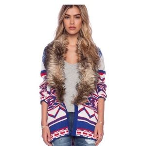 Revolve MinkPink Legends of the Forest Jacket with Faux Fur Trim